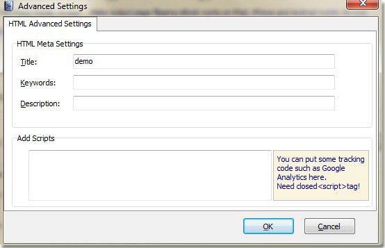 customize html title, keywords and description of flipping book