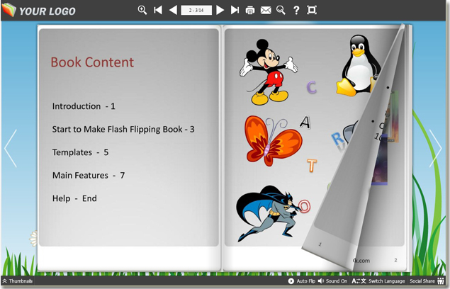 flash flipping book - new style e-book