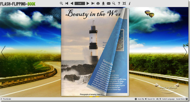 neat template of flipping book
