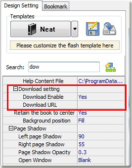 input download URL to flipping book