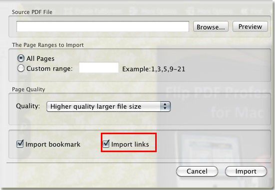 make hyperlinks to be run on Mac flipping book by MAC flipping book software