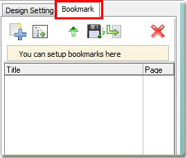 edit bookmark of flash flipping book