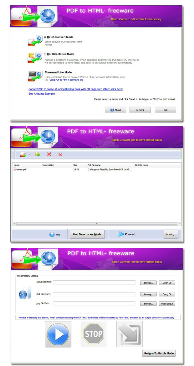 Flash Flipping Free PDF to HTML screenshot