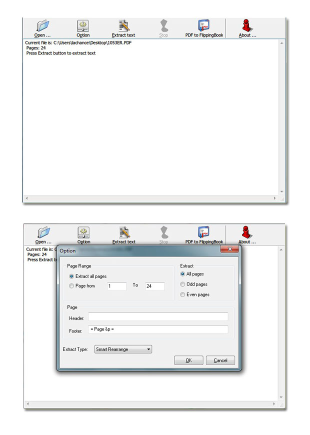 Flash Flipping Free PDF to Text 2.7