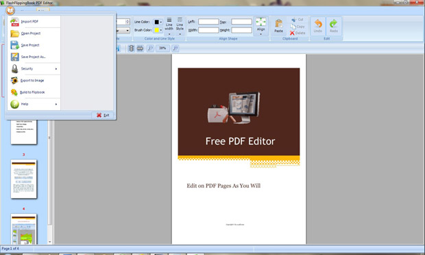 FlashFlippingBook PDF Editor screenshot