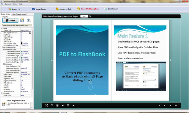 FlashFlippingBook PDF to Flashbook screenshot