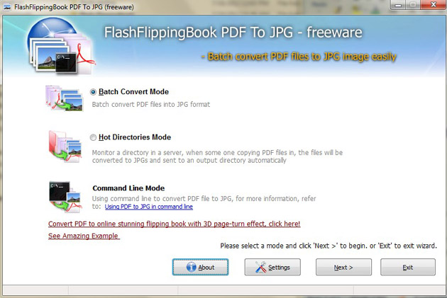 Windows 8 FlashFlippingBook PDF to JPG full