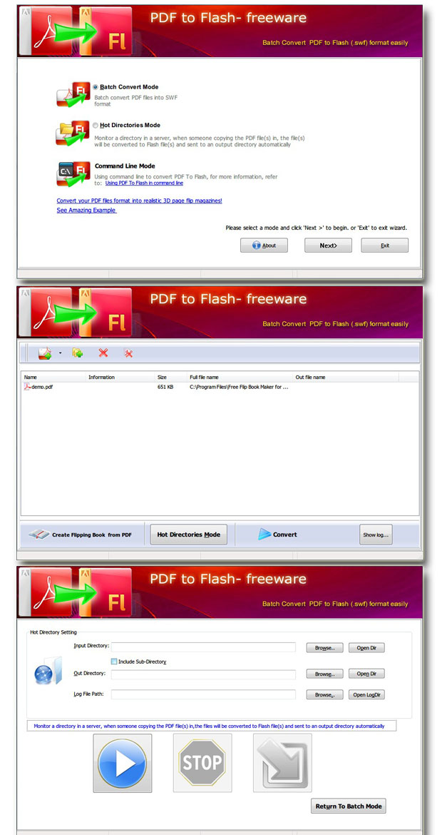 Free PDF to Flash screenshot