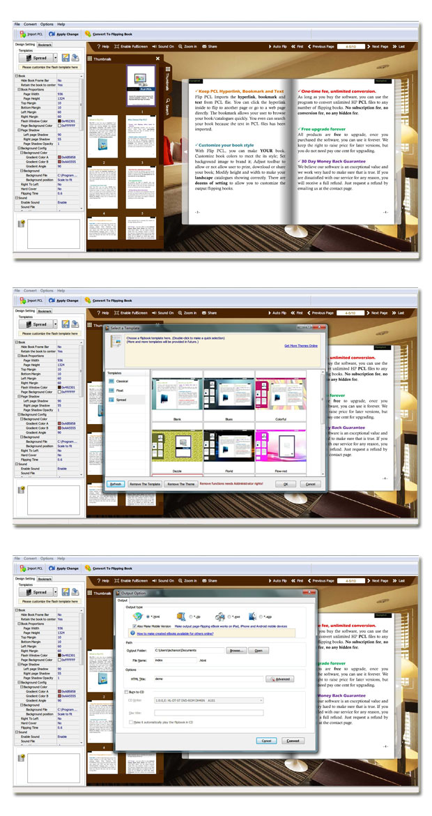 PCL to Flash Flipping Book 2.7