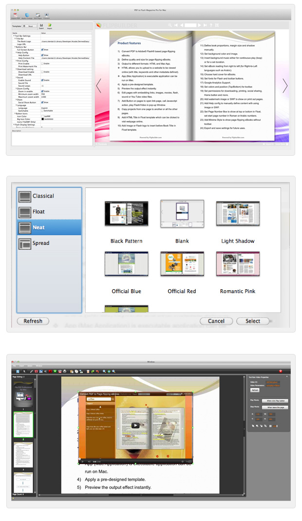 PDF to Flash Flipping Book Pro Mac Screenshots