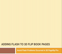 Adding Flash to 3D Page Flip Book Avoid Flash Problems