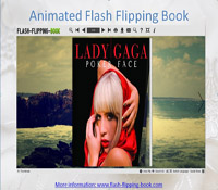 Insert book logo to flash flippipng book