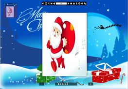 flash flipping book templates of Blue Christmas style