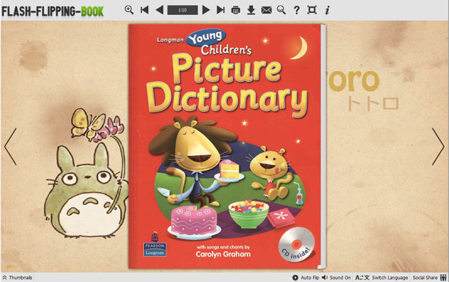 Flipping Book Themes of Cartoon Totoro screenshot