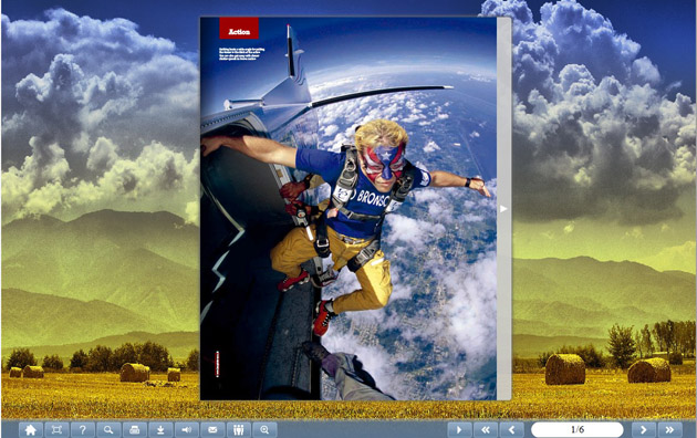 Windows 7 Flipping Book Themes of Wide Horizon 1.0 full
